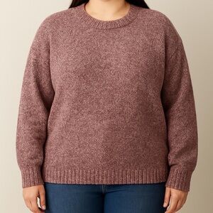 Women's Marled j crew sweater - light burgundy.